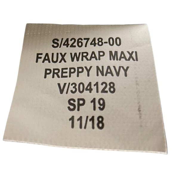 Banana Republic Faux Wrap Maxi Dress – Preppy Navy Floral, Size 4 Wedding Guest, - Picture 6 of 7